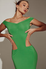 Green maxi dress